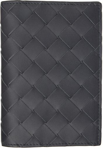 Bottega Veneta Gray Intrecciato Passport Holder