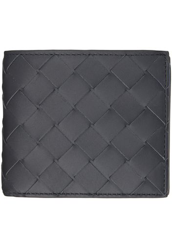 Bottega Veneta Gray Intrecciato Bi-Fold Wallet