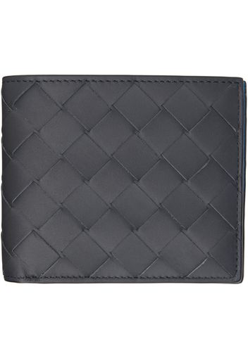 Bottega Veneta Gray Intrecciato Bi-Fold Wallet