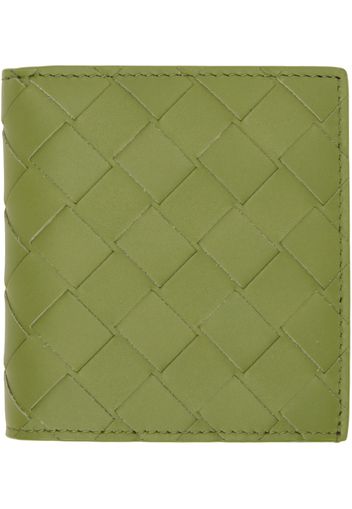 Bottega Veneta Green Intrecciato Slim Bi-Fold Wallet