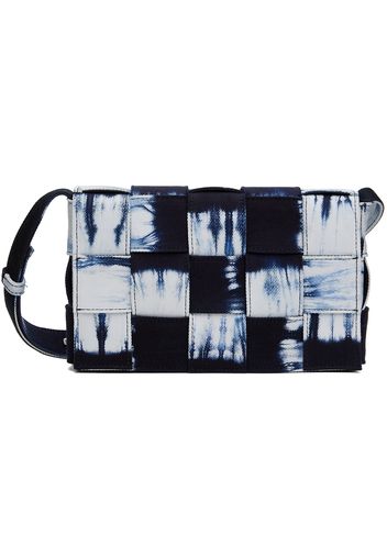 Bottega Veneta Navy & White Medium Cassette Bag