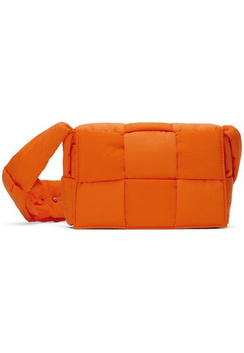 Bottega Veneta Orange Small Padded Tech Cassette Bag