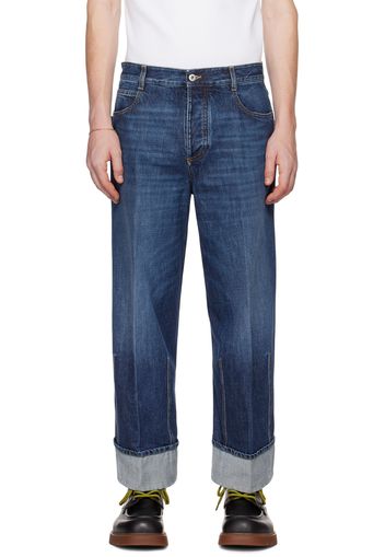 Bottega Veneta Indigo Curved Shape Jeans