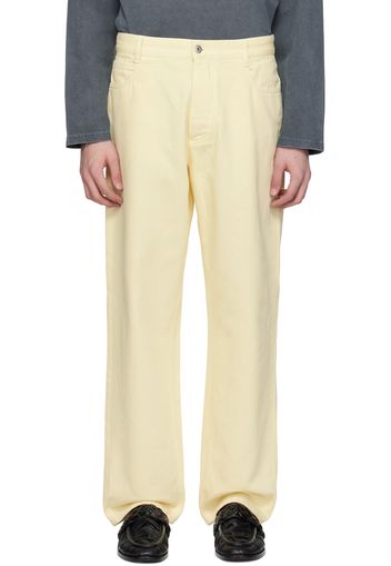 Bottega Veneta Yellow Wide-Leg Jeans