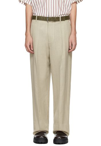 Bottega Veneta Gray Pleated Trousers