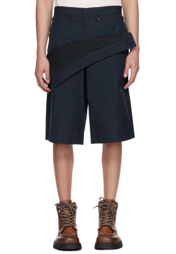 Bottega Veneta Navy Foldover Shorts