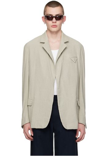 Bottega Veneta Gray Notched Lapel Blazer