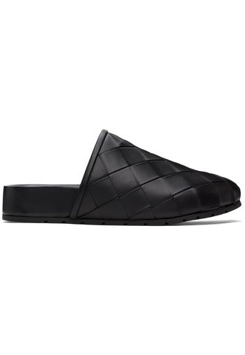 Bottega Veneta Black Reggie Slippers