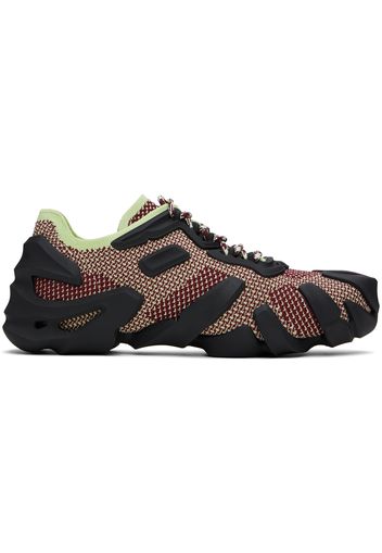 Bottega Veneta Burgundy & Yellow Flex Sneakers