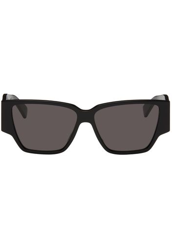 Bottega Veneta Black Bold Triangle Stud Squared Sunglasses