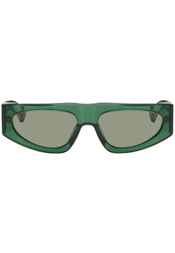 Bottega Veneta Green Rectangular Sunglasses