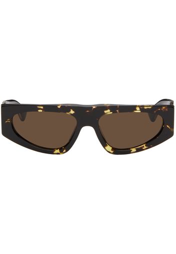 Bottega Veneta Brown Rectangular Sunglasses