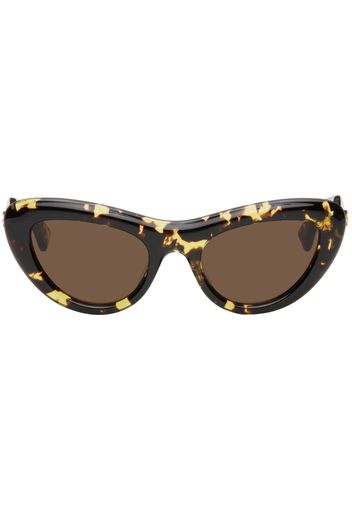 Bottega Veneta Tortoiseshell Bombe Cat Eye Sunglasses