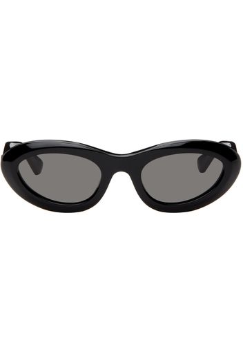 Bottega Veneta Black Bombe Round Sunglasses