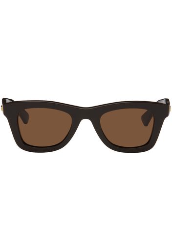 Bottega Veneta Brown Wayfarer Acetate Sunglasses