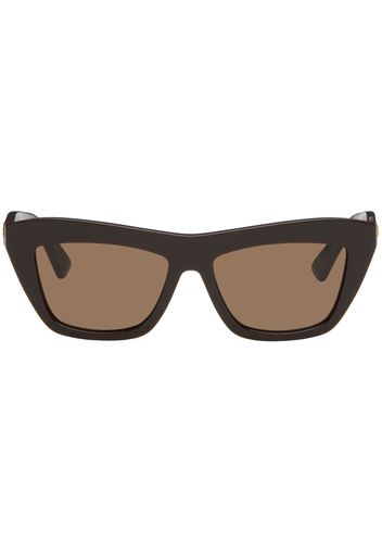 Bottega Veneta Brown Cat-Eye Sunglasses