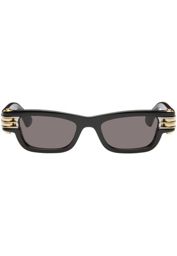 Bottega Veneta Black Bolt Squared Sunglasses