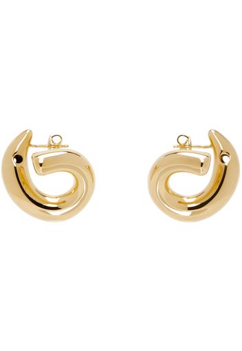 Bottega Veneta Gold Sardine Earrings