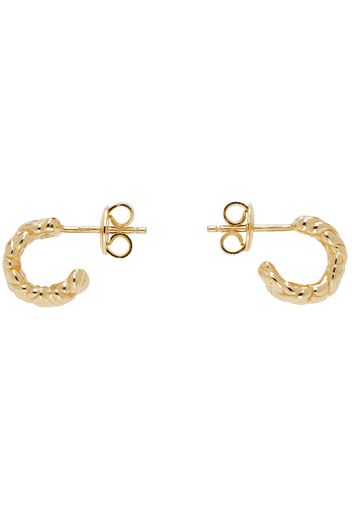 Bottega Veneta Gold Intreccio Earrings