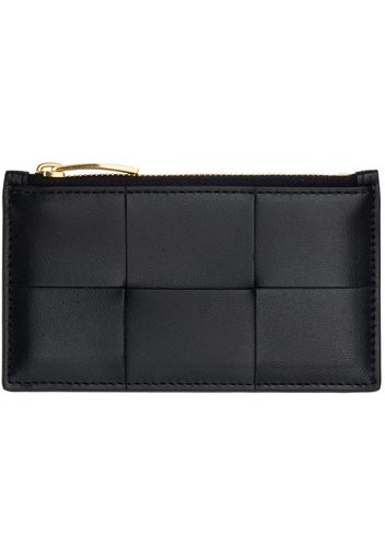 Bottega Veneta Black Cassette Zippered Card Holder