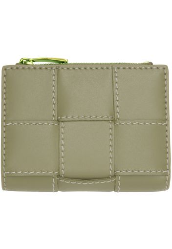 Bottega Veneta Green Cassette Small Bi-Fold Wallet