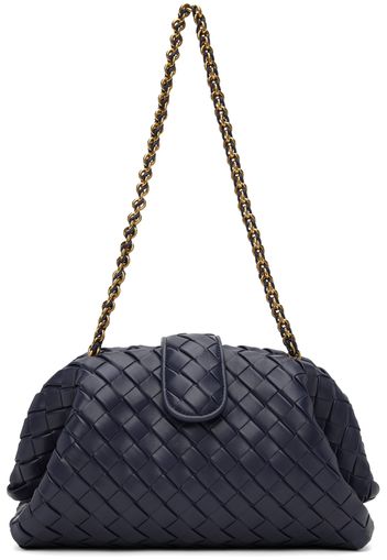 Bottega Veneta Navy Teen Lauren 1980 Chain Clutch