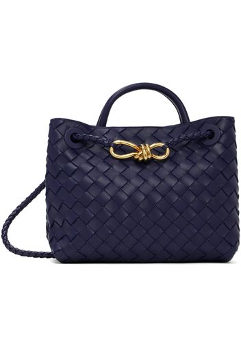 Bottega Veneta Navy Small Andiamo Bag