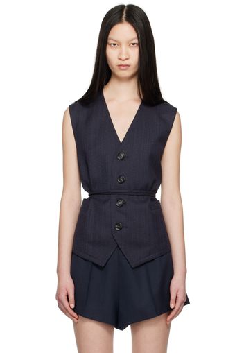 Bottega Veneta Navy Striped Vest