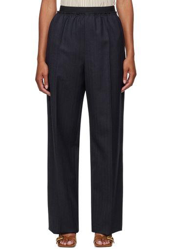 Bottega Veneta Navy Gathered Trousers