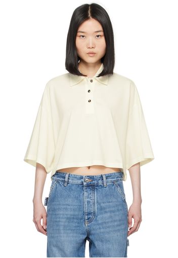 Bottega Veneta Off-White Cropped Polo