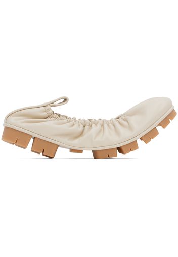 Bottega Veneta Off-White Shore Ballerina Flats