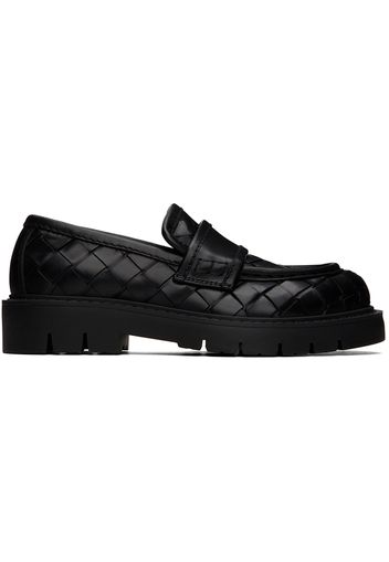 Bottega Veneta Black Haddock Loafers