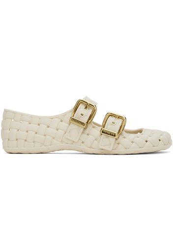 Bottega Veneta Off-White Amy Mary-Jane Ballerina Flats