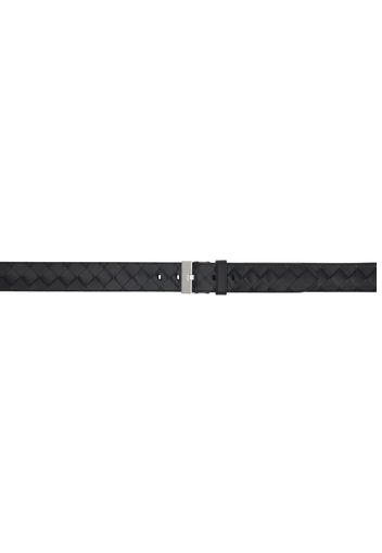 Bottega Veneta Black Intrecciato Watch Belt