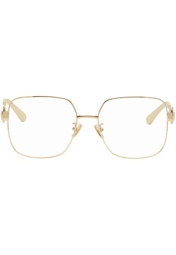 Bottega Veneta Gold Square Glasses