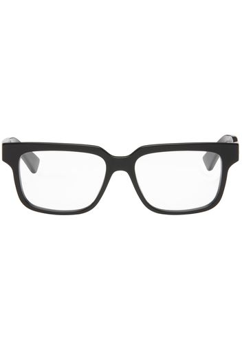 Bottega Veneta Black Soft Recycled Acetate Square Glasses