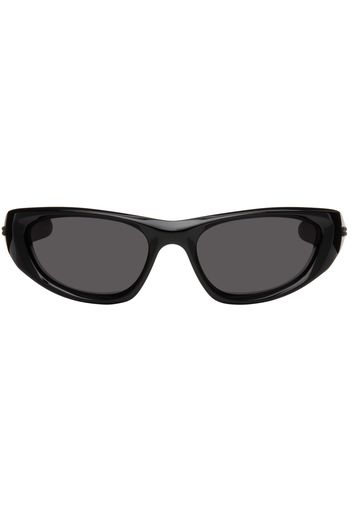 Bottega Veneta Black Wraparound Sunglasses