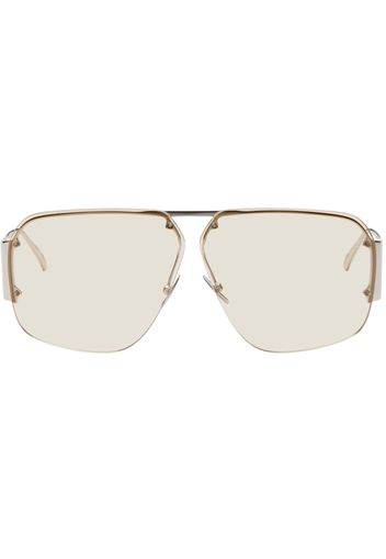 Bottega Veneta Silver Square Sunglasses