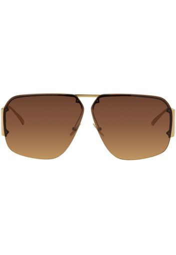 Bottega Veneta Gold Rimless Sunglasses