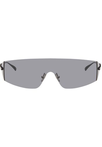 Bottega Veneta Black Futuristic Shield Sunglasses