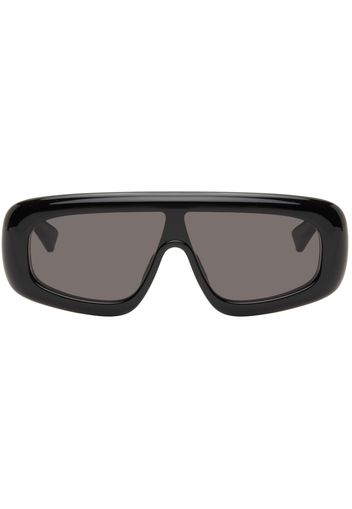 Bottega Veneta Black Bombe Shield Sunglasses