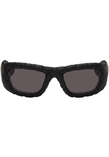 Bottega Veneta Black Intrecciato Sunglasses