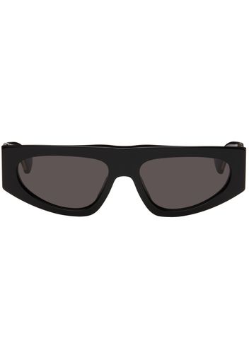 Bottega Veneta Black Rectangular Sunglasses