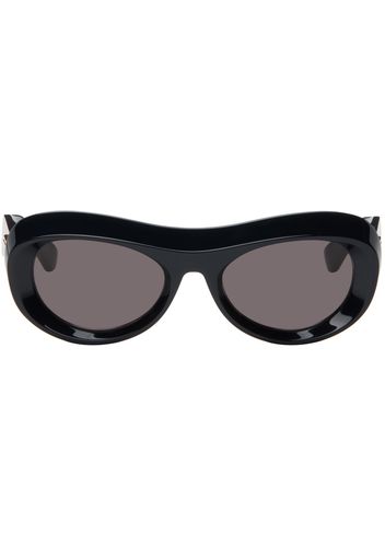 Bottega Veneta Navy Oval Sunglasses