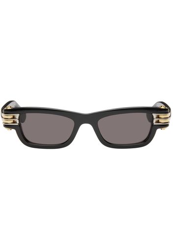 Bottega Veneta Black Bolt Squared Sunglasses