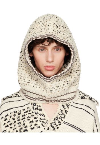 Bottega Veneta Beige Bouclé Knit Balaclava