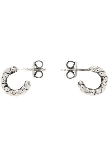 Bottega Veneta Silver Intreccio Small Earrings