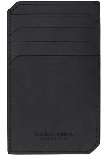 Bottega Veneta Black Intrecciato Piccolo Vertical Card Holder