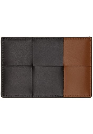 Bottega Veneta Brown & Tan Cassette Credit Card Holder