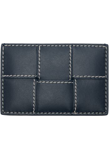 Bottega Veneta Navy Cassette Credit Card Holder